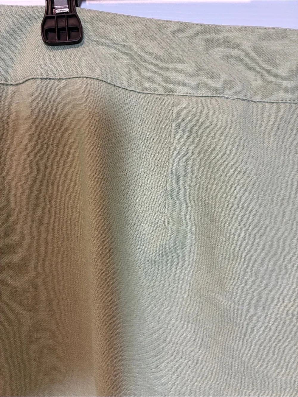 Linen Sage Green Wide-Leg Women’s Pants - Picture 2 of 8